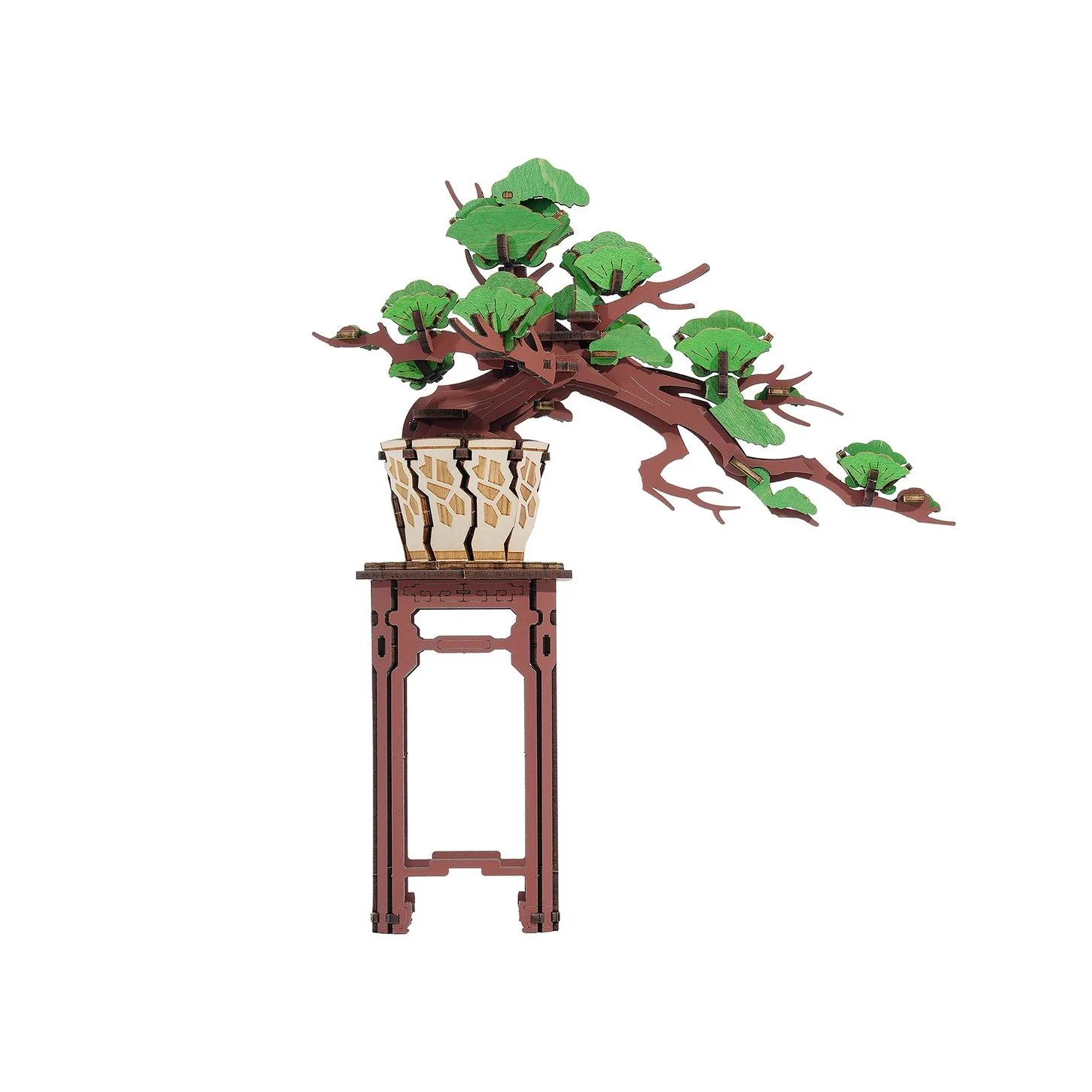 3D WOODEN PUZZLE EVERGREEN PINE BONSAI - Image 4