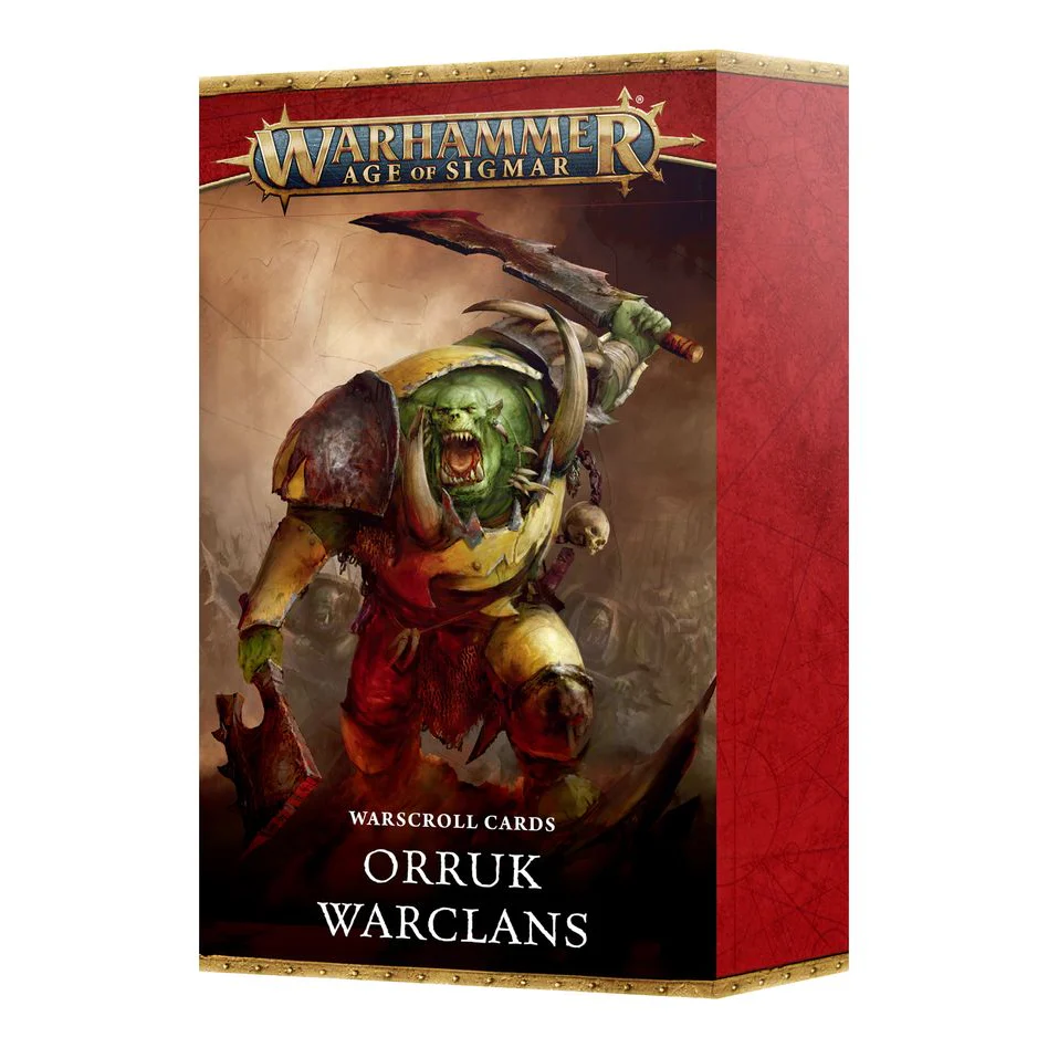 AGE OF SIGMAR ORRUK WARCLANS WARSCROLL CARDS (4E)