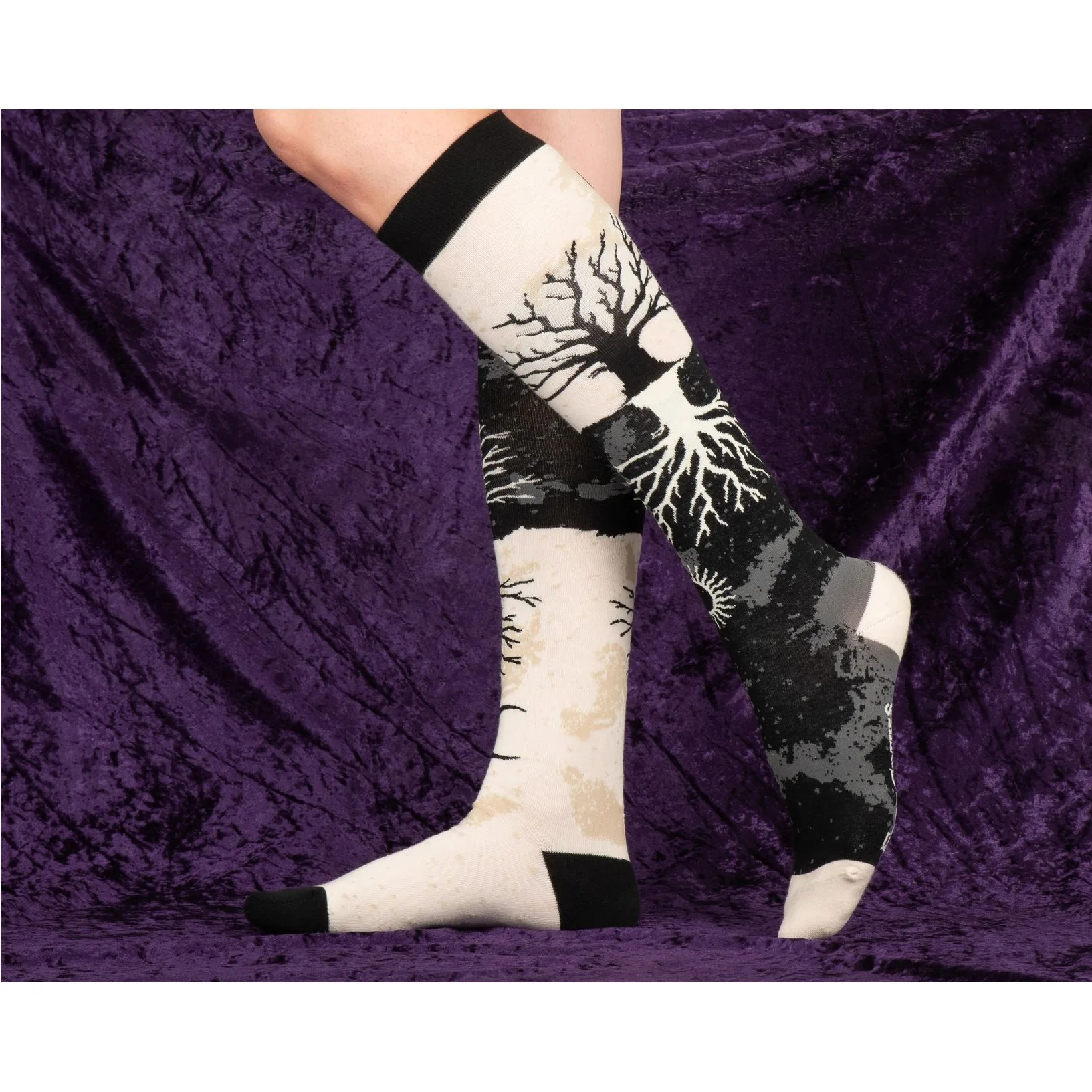 AS ABOVE SO BELOW TREE KNEE HIGH SOCKS BY FOOTCLOTHES - Image 3