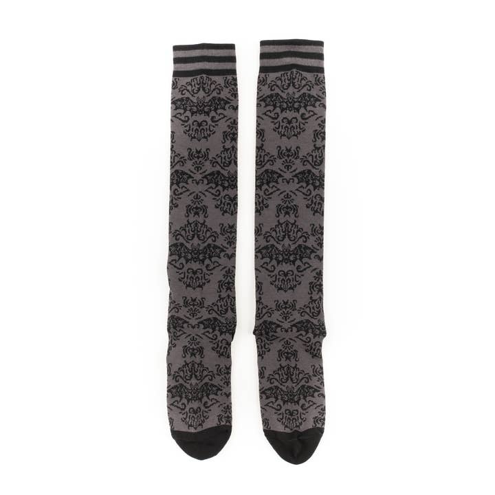 BAT DAMASK KNEE HIGH SOCKS BY FOOTCLOTHES - Image 3