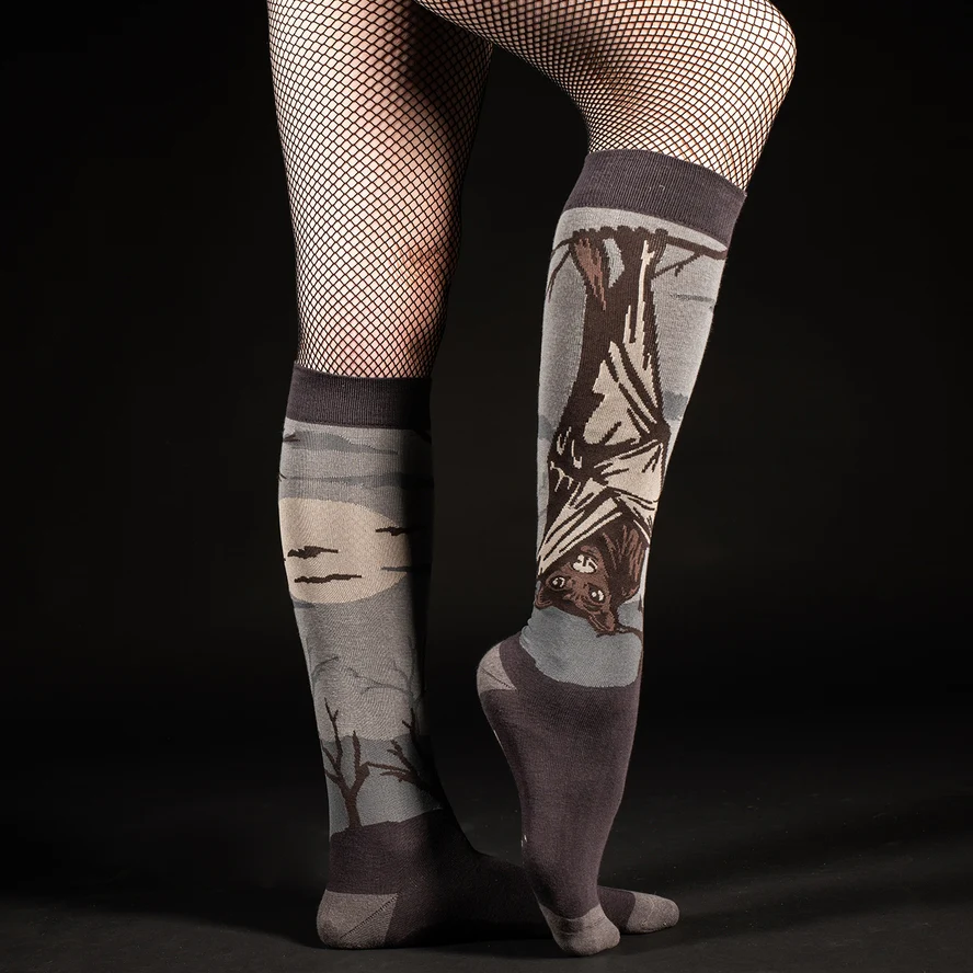 BAT KNEE HIGH SOCKS BY FOOTCLOTHES - Image 3