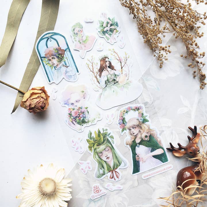 BLOOMING PORTRAITS STICKER SHEET - Image 2