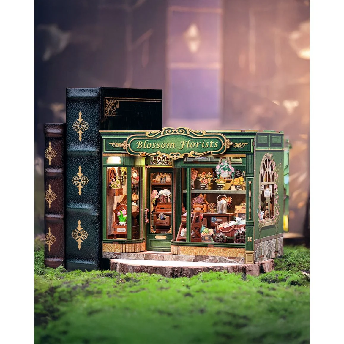 BLOSSOM FLORISTS 3-D WOODEN MINIATURE BOOK NOOK KIT - Image 5