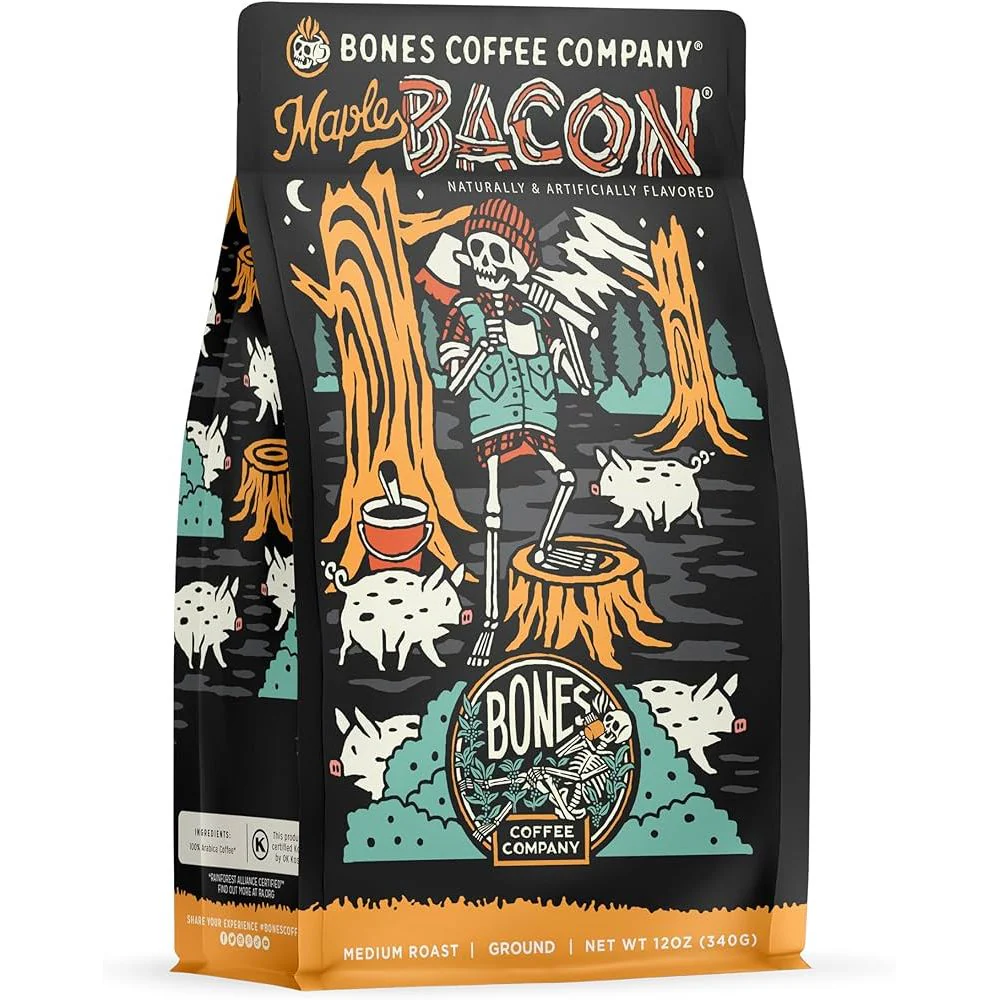 BONES COFFEE MAPLE BACON® 12OZ GROUND COFFEE