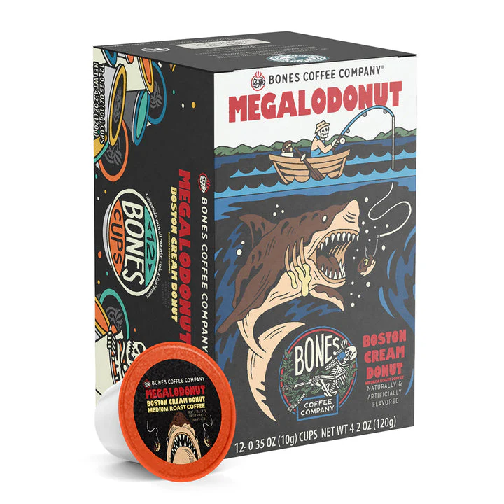 BONES COFFEE MEGALODONUT 12CT CUPS