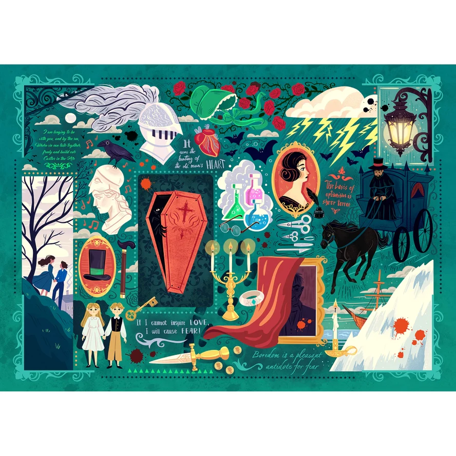 BOOK CLUB: GOTHIC NOVELS 1000PC PUZZLE - Image 2