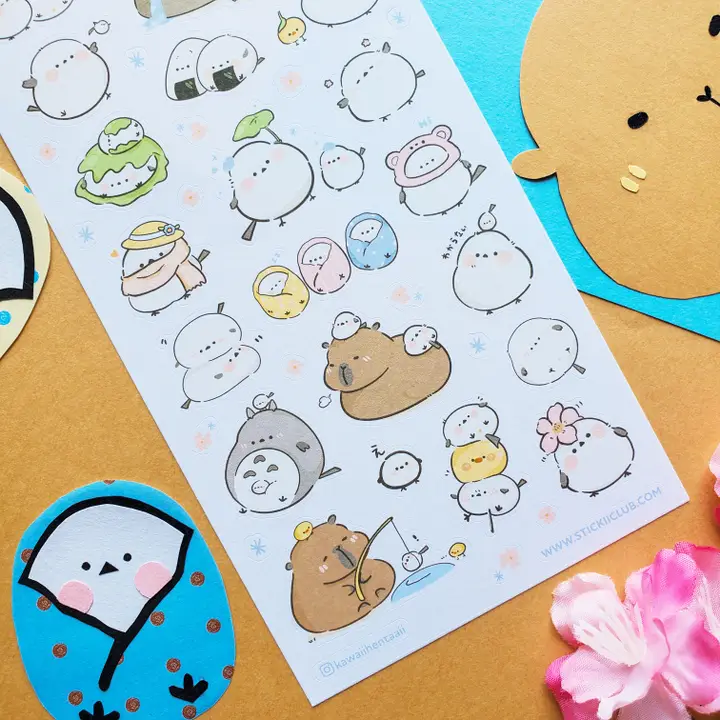 CAPY & BIRDY STICKER SHEET - Image 2