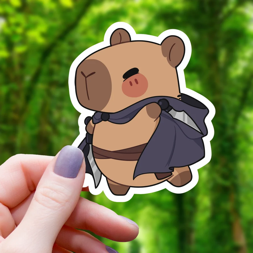CAPYBARA ROGUE CLASS RPG STICKER