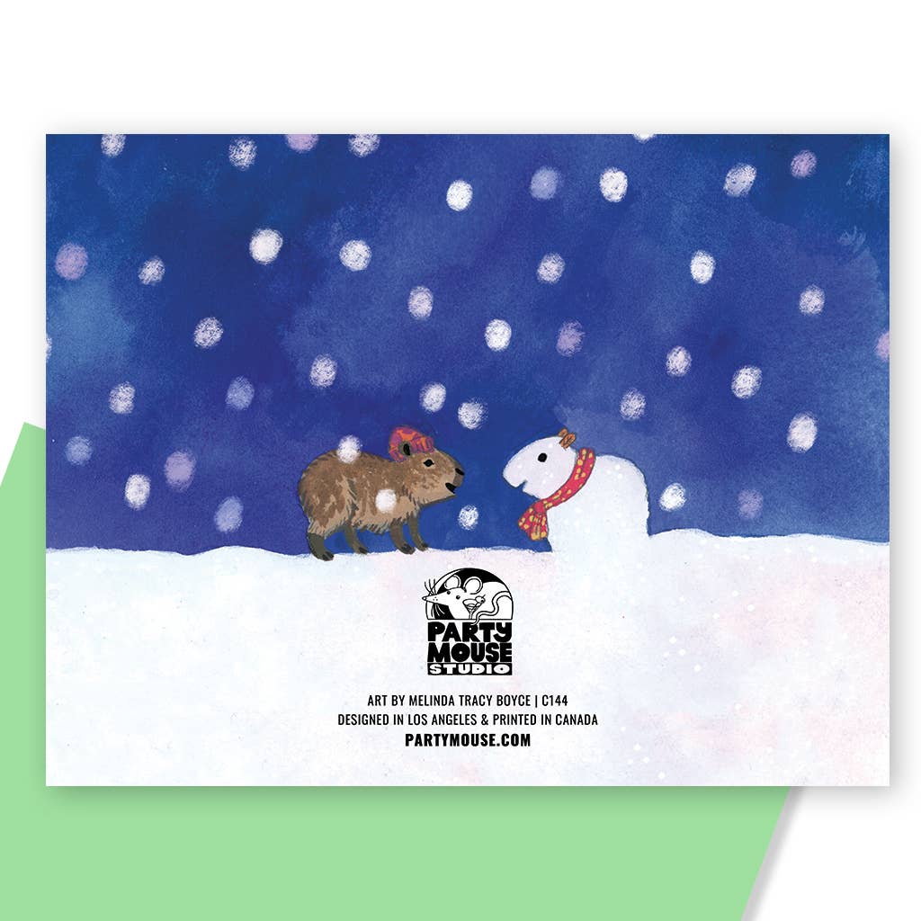 CAPYBARAS CAPY HOLIDAYS GREETING CARD - Image 2
