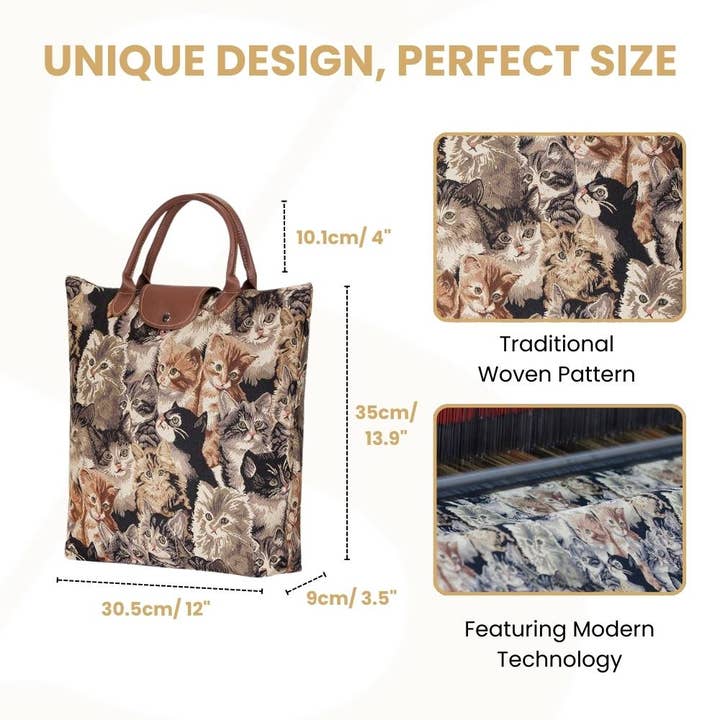 CAT FOLDAWAY TOTE BAG - Image 3