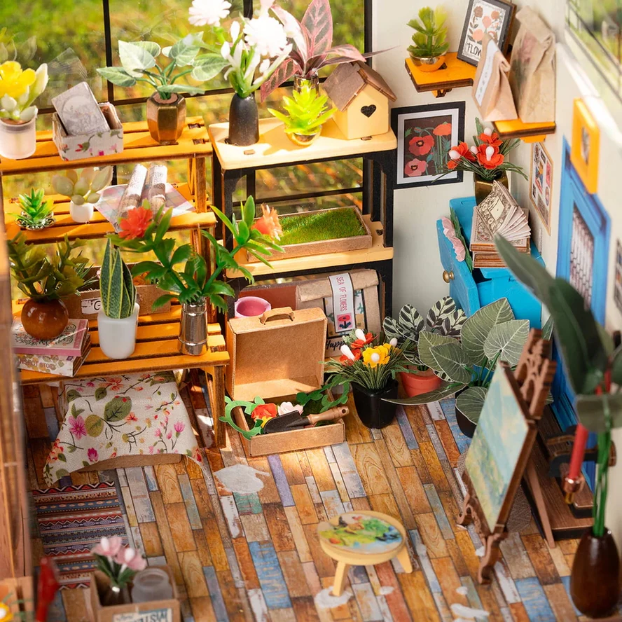 CATHY'S FLOWER HOUSE 3-D WOODEN MINIATURE KIT - Image 3