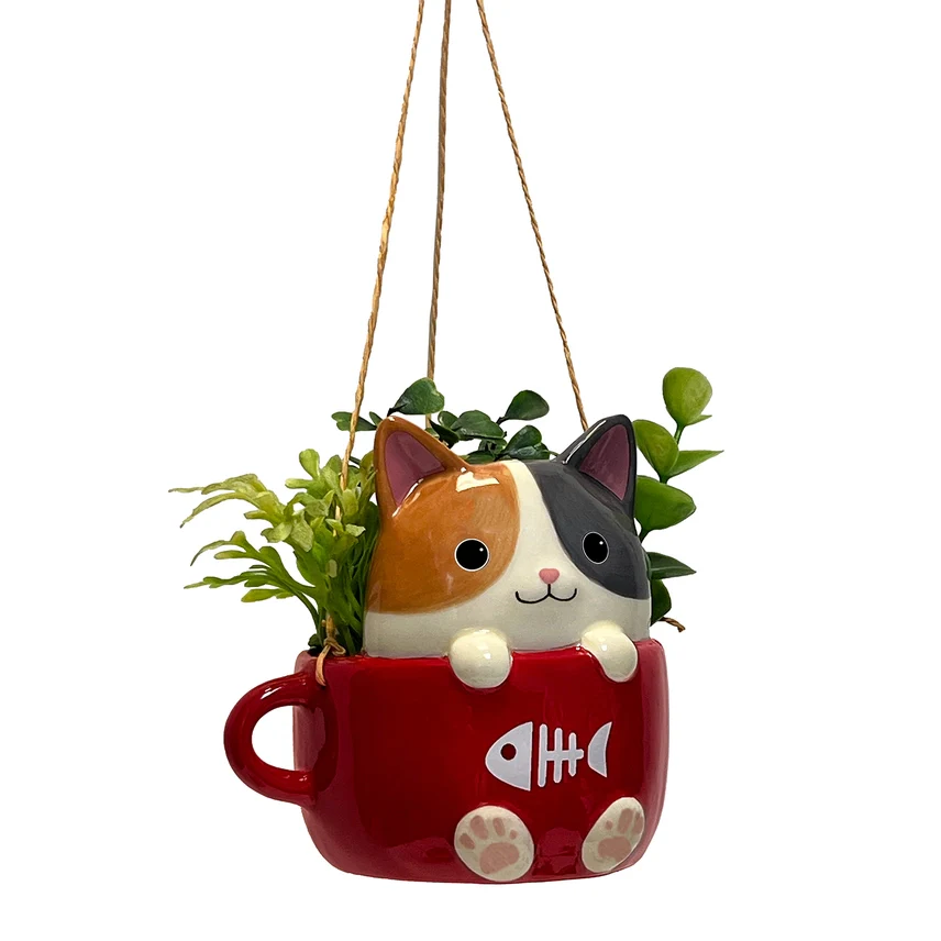 CATS IN CUPS MINI HANGING PLANTERS - Image 4