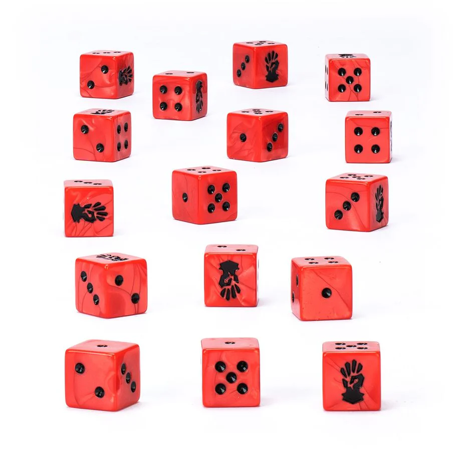 CHAOS SPACE MARINE RED CORSAIR DICE SET - Image 2