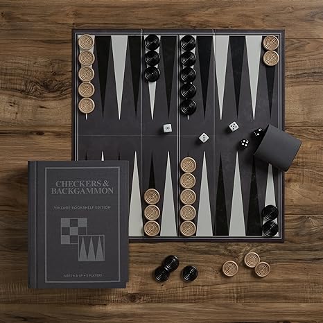 CHECKERS & BACKGAMMON VINTAGE BOOKSHELF EDITION - Image 3