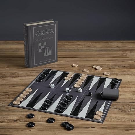 CHECKERS & BACKGAMMON VINTAGE BOOKSHELF EDITION - Image 4