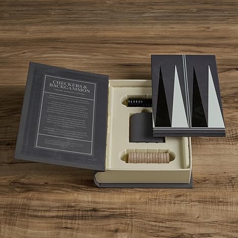 CHECKERS & BACKGAMMON VINTAGE BOOKSHELF EDITION - Image 5