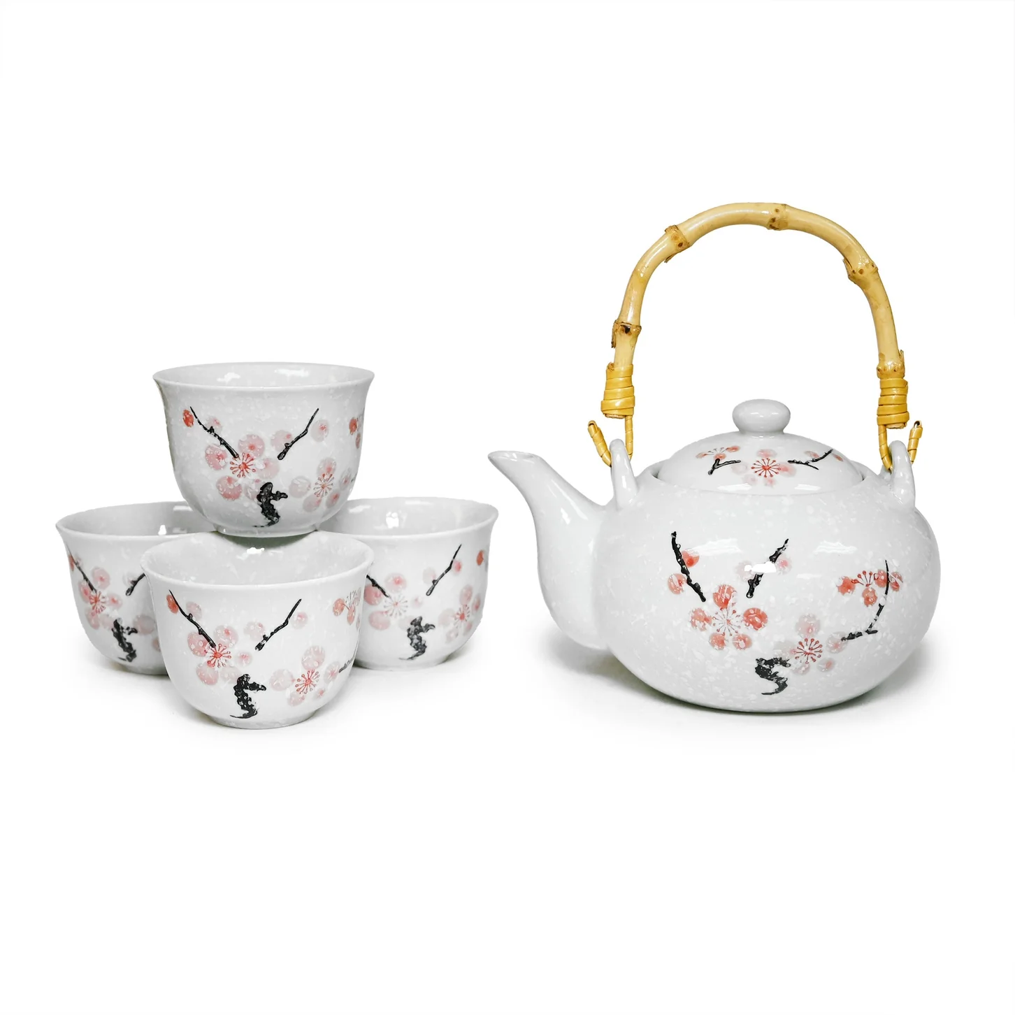 CHERRY BLOSSOMS TEA SET (TEAPOT AND FOUR TEACUPS) - Image 3