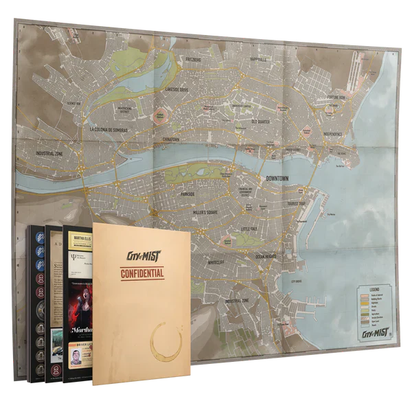 CITY OF MIST: CRIME BOARD CITY MAP