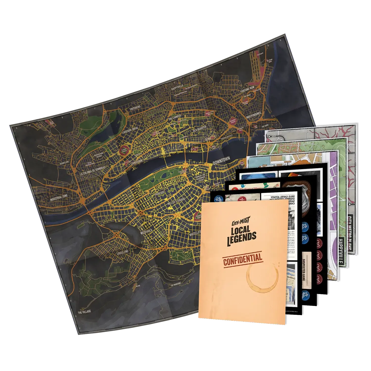 CITY OF MIST: CRIME BOARD MAP 2