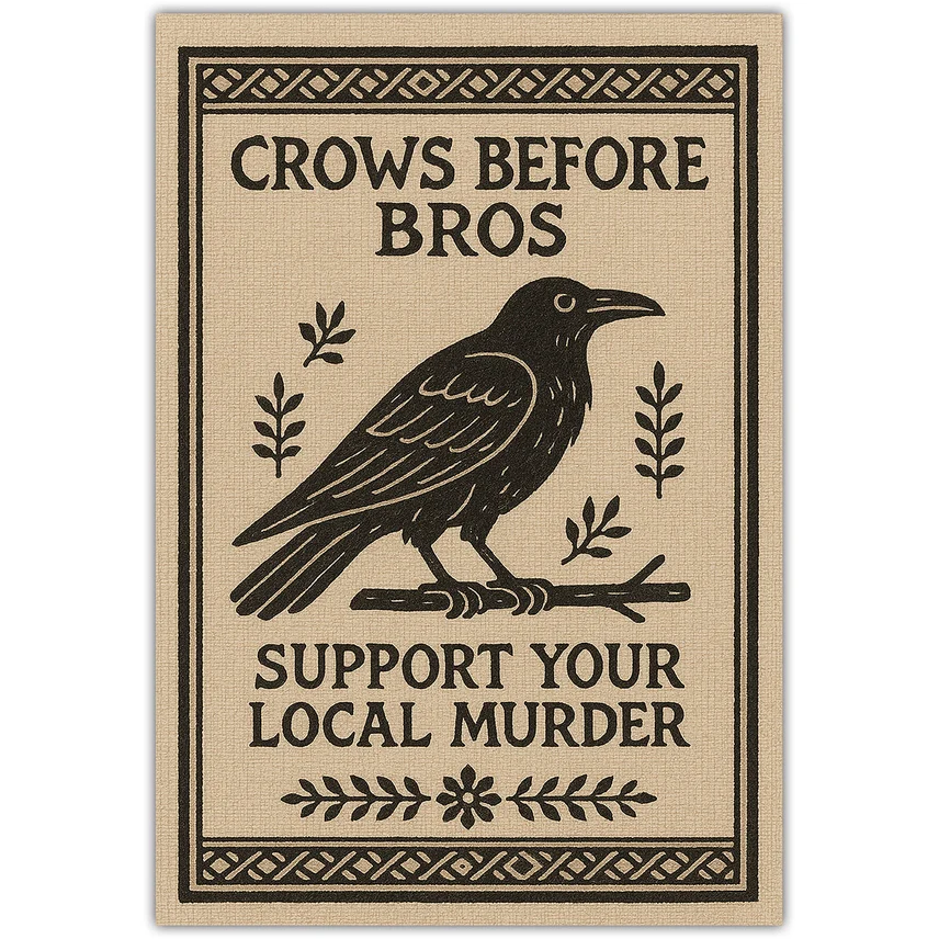 CROWS BEFORE BROS STICKER