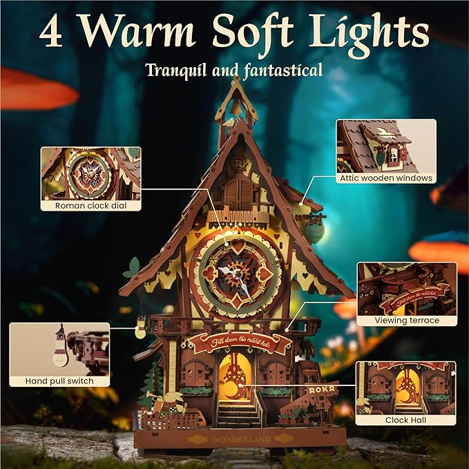 CUCKOO CLOCK MECHANICAL 3D WOODEN PUZZLE - Image 4