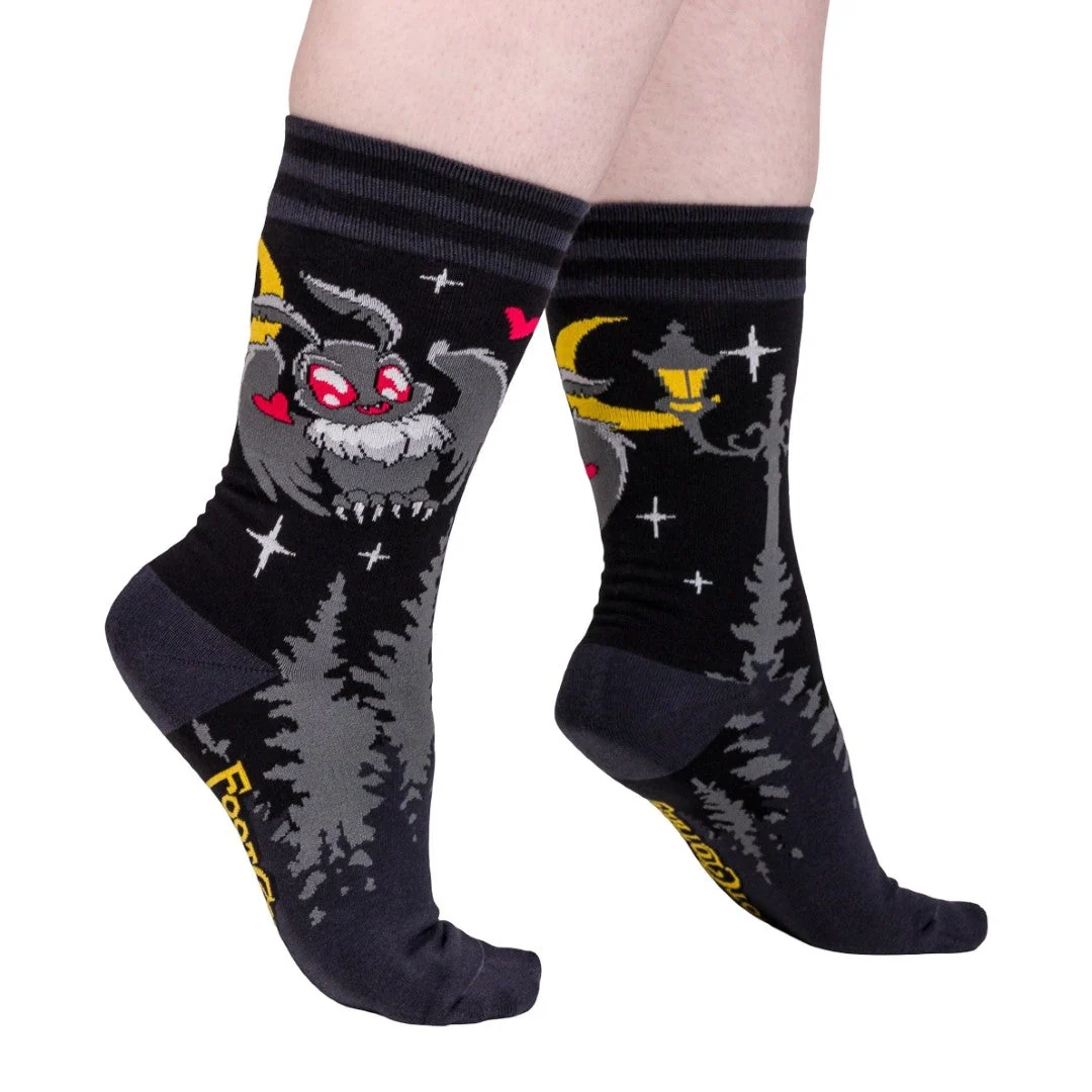 CUTE MOTHMAN CREW SOCKS BY FOOTCLOTHES