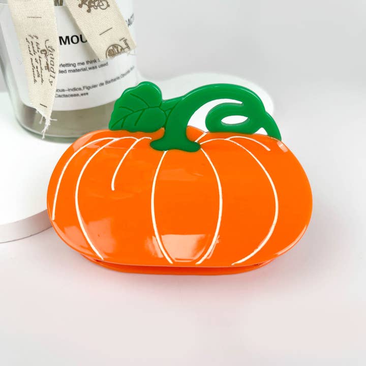 CUTE PUMPKIN HAIR CLAW CLIP