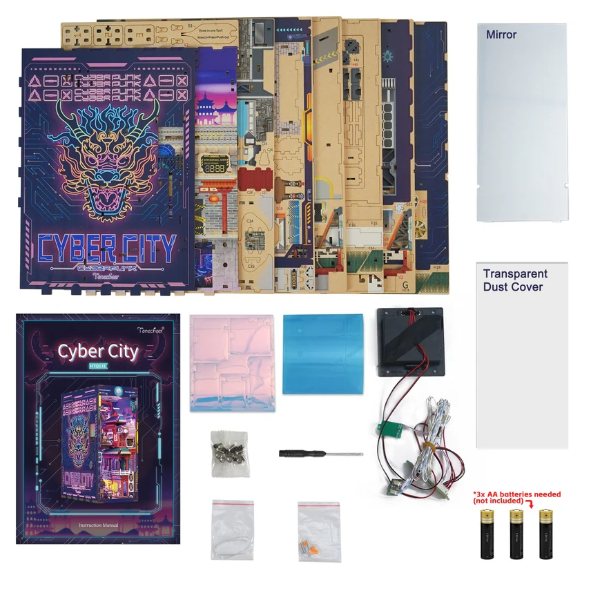 CYBER CITY 3D PUZZLE BOOK NOOK KIT - Image 3