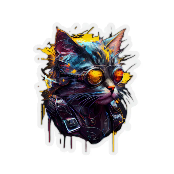CYBERPUNK CAT STICKER