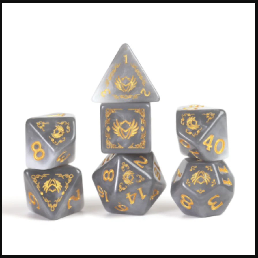 D&D ADVENTURE DICE: PALADIN WHITE/GREY - Image 2