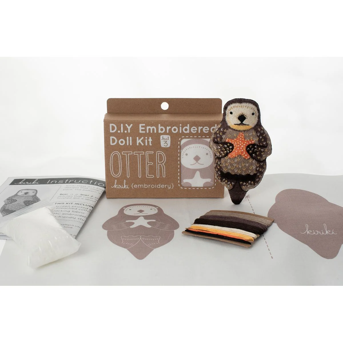 D.I.Y. OTTER EMBROIDERED DOLL KIT - Image 2