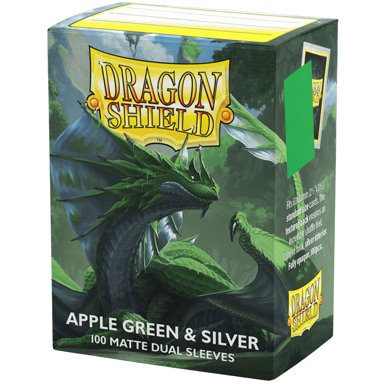 DRAGON SHIELD: MATTE DUAL SLEEVES APPLE GREEN & SILVER