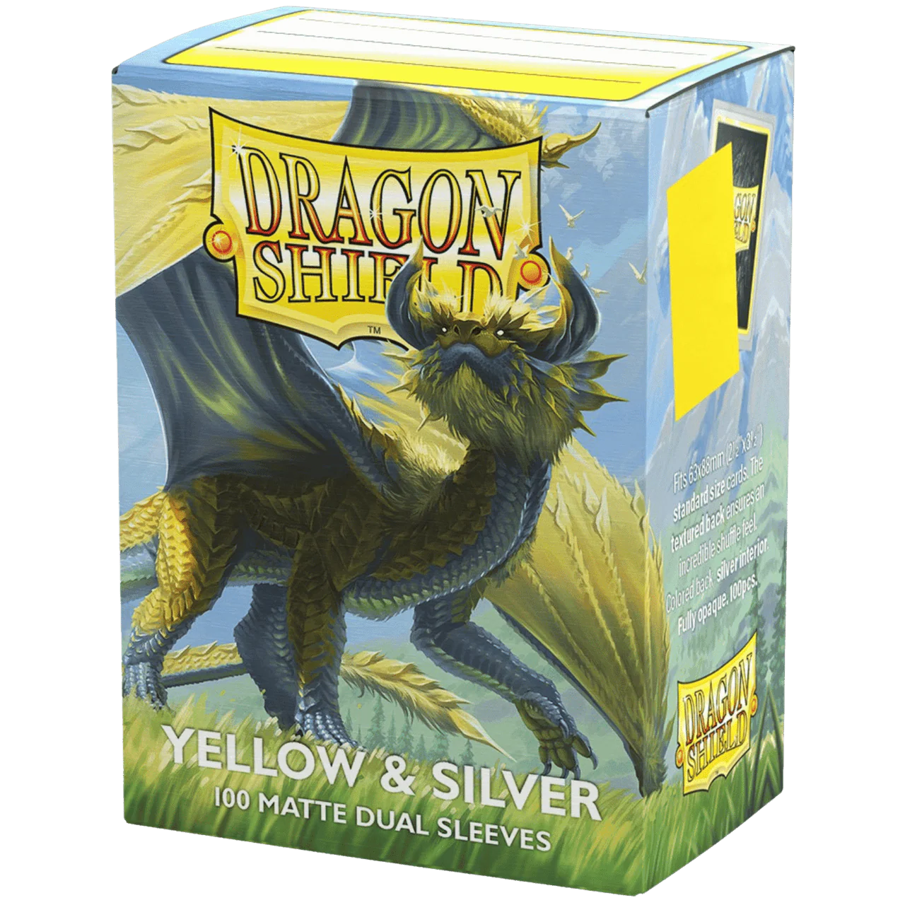 DRAGON SHIELD: MATTE DUAL SLEEVES YELLOW & SILVER