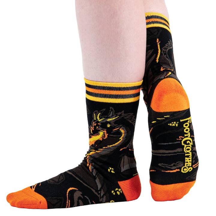 DRAGON'S FLAME CREW SOCKS BY FOOTCLOTHES - Image 4