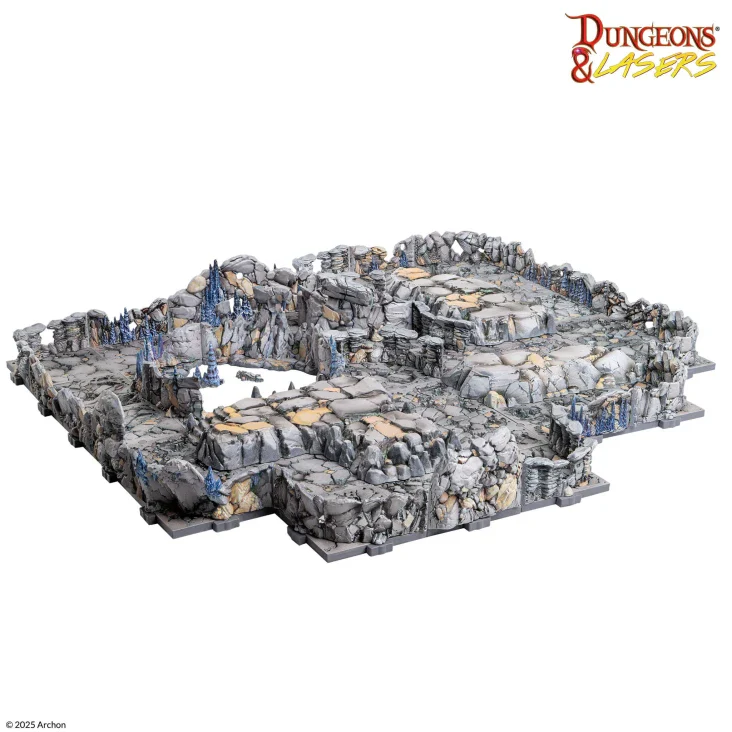DUNGEONS & LASERS PRE-PAINTED PRIMACAST ROCKY CAVES