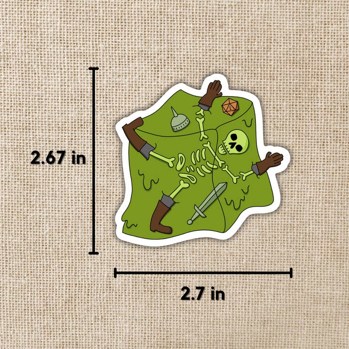 EATEN BY A GELATINOUS CUBE STICKER - Image 2