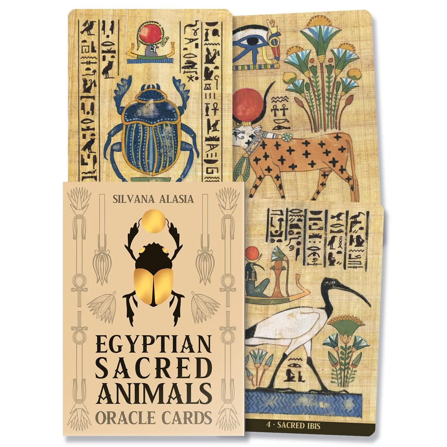 EGYPTIAN SACRED ANIMALS ORACLE CARDS BY SILVANA ALASIA