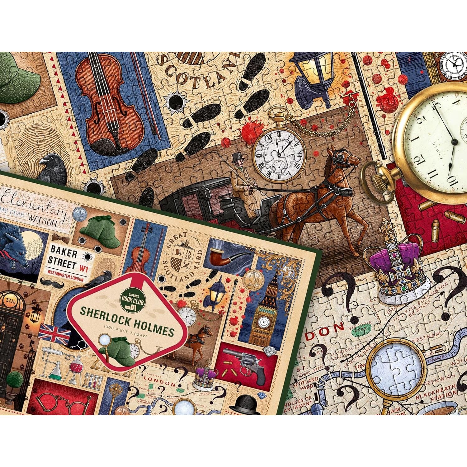 ELEMENTARY MY DEAR WATSON, SHERLOCK HOLMES 1000PC PUZZLE - Image 2