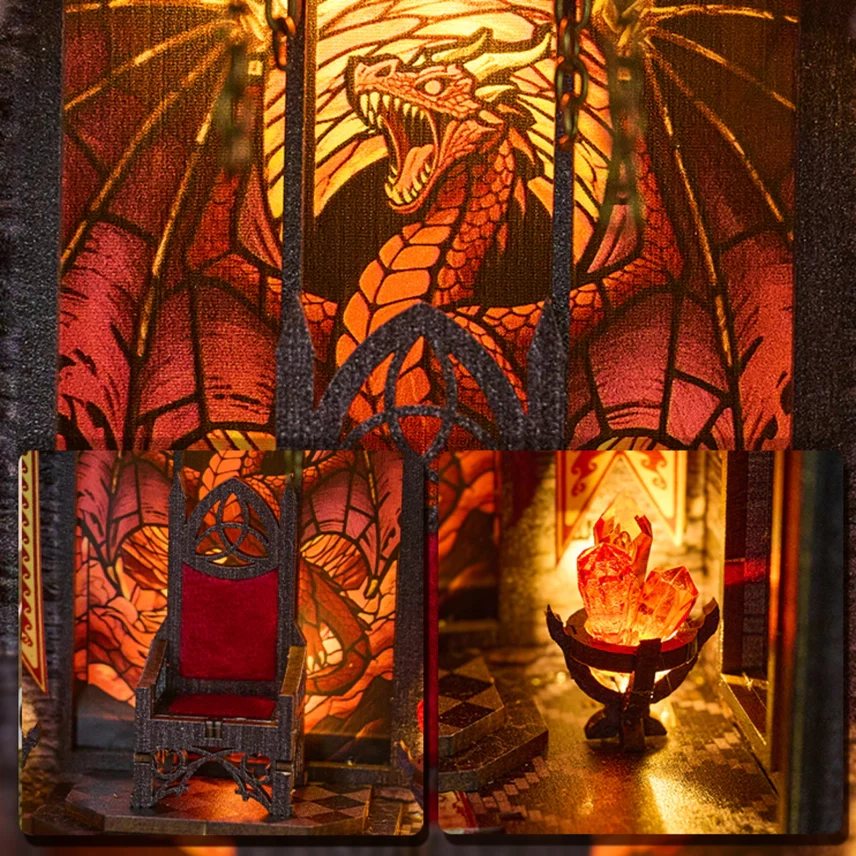 EMBER THRONE 3-D WOODEN MINIATURE BOOK NOOK KIT - Image 7