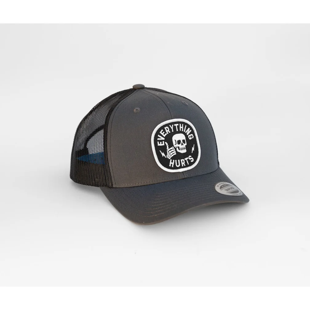 EVERYTHING HURTS VINTAGE TRUCKER HAT