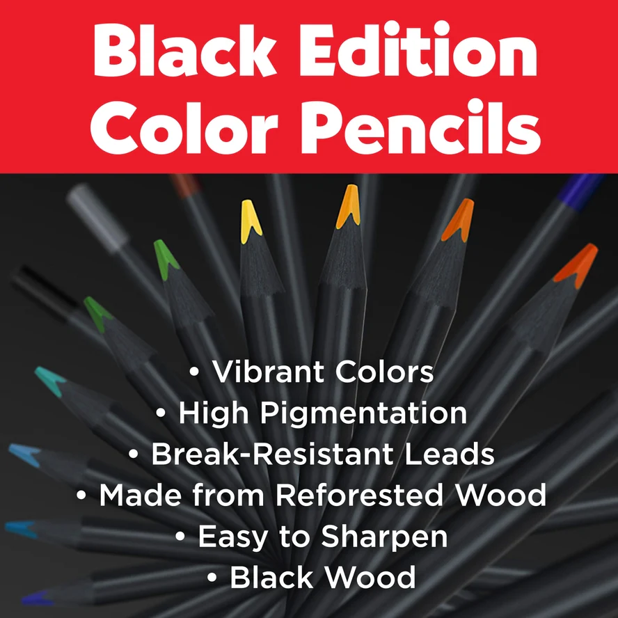 FABER-CASTELL SUPER SOFT COLOR PENCIL SET: METALLIC BLACK EDITION (BOX OF 36) - Image 2