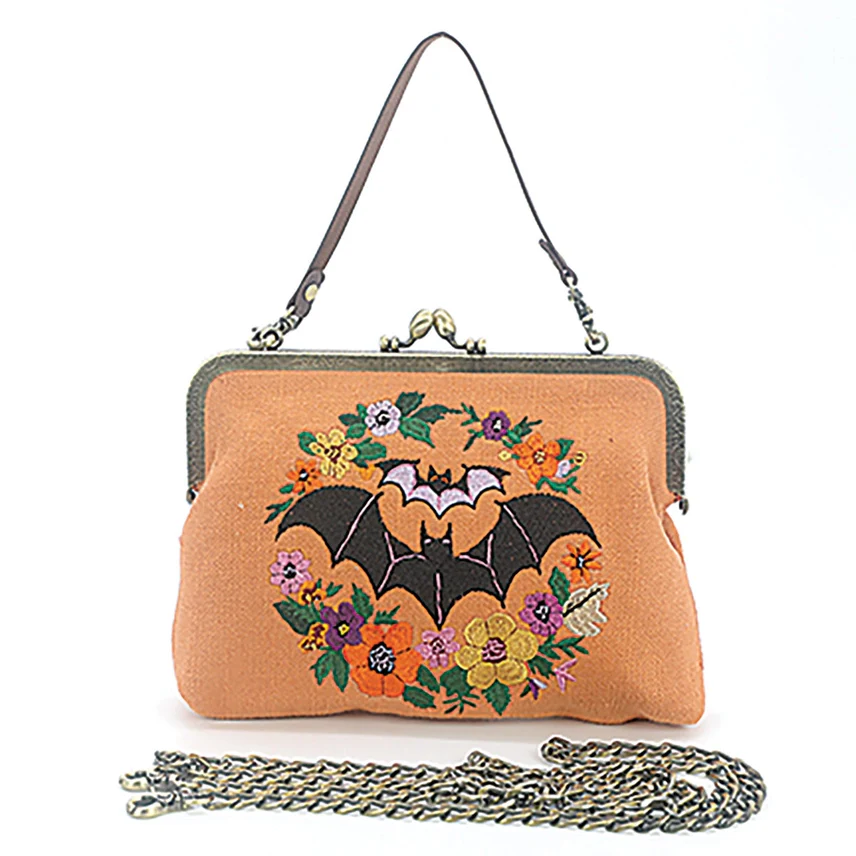 FLORAL BAT KISSLOCK VINTAGE STYLE PURSE - Image 2