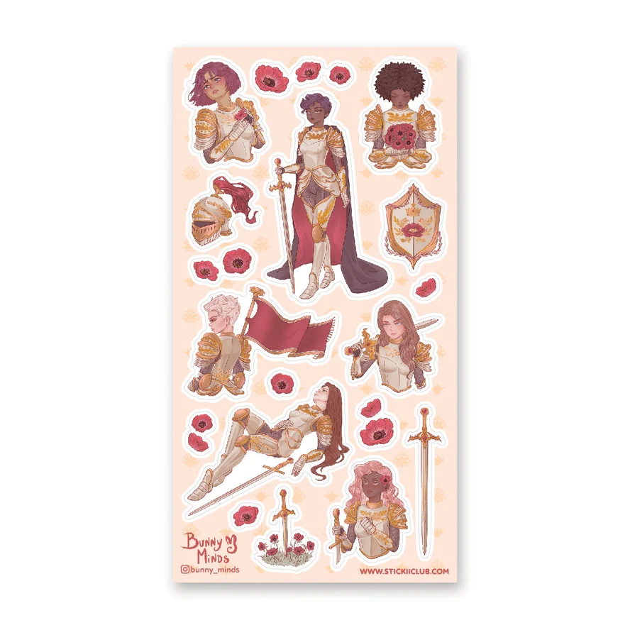 FLOWER AND FURY STICKER SHEET