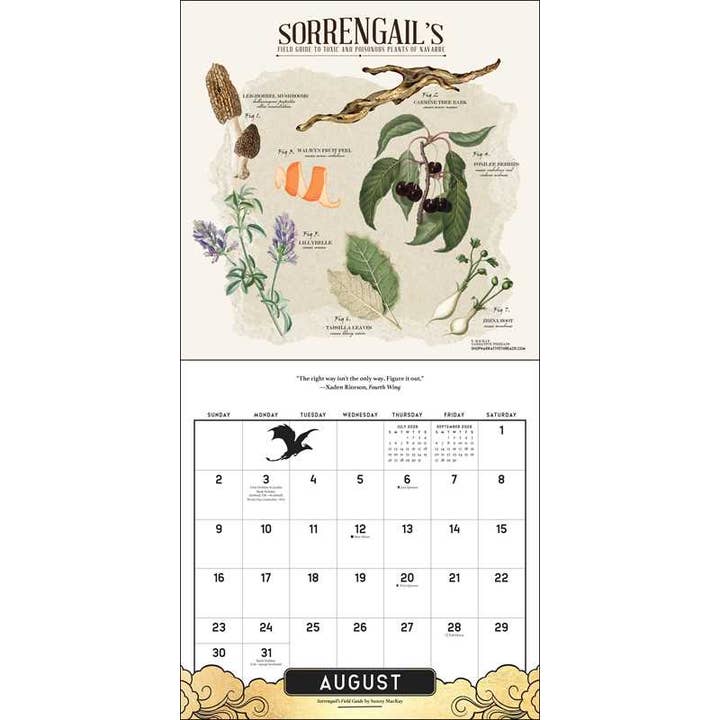 FOURTH WING OFFICIALLY LICENSED WALL CALENDAR 2026 - Image 4