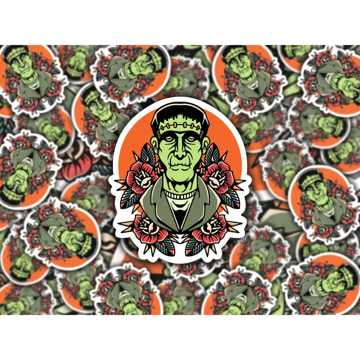 FRANKENSTEIN TATTOO FLASH STICKER
