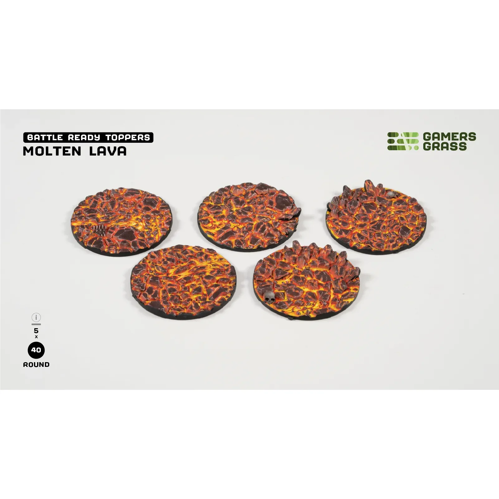 GAMER'S GRASS BATTLE READY BASE TOPPERS - MOLTEN LAVA - Image 3