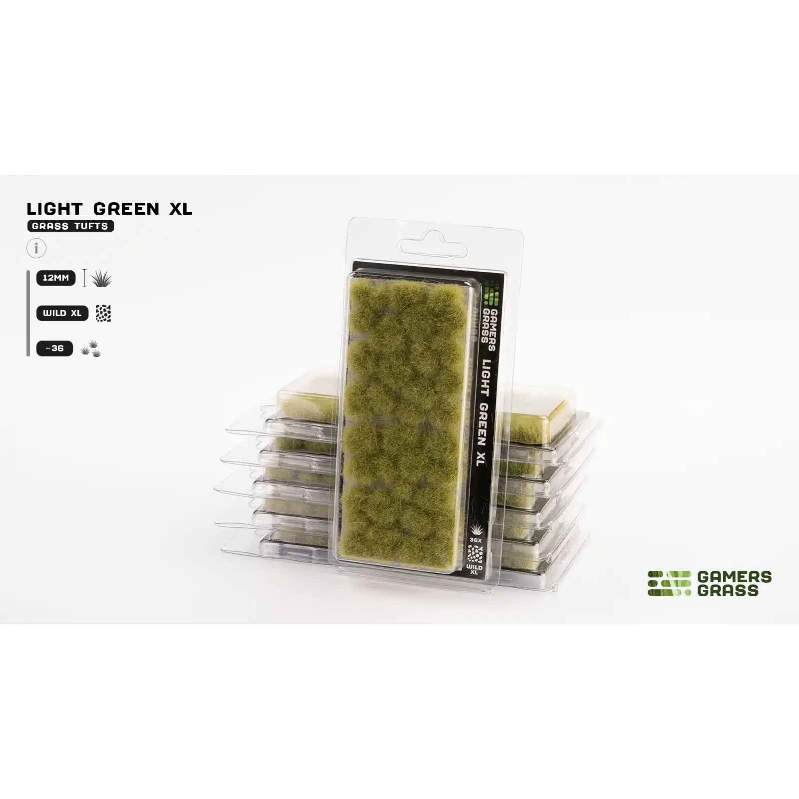 GAMER'S GRASS 12MM LIGHT GREEN XL TUFTS