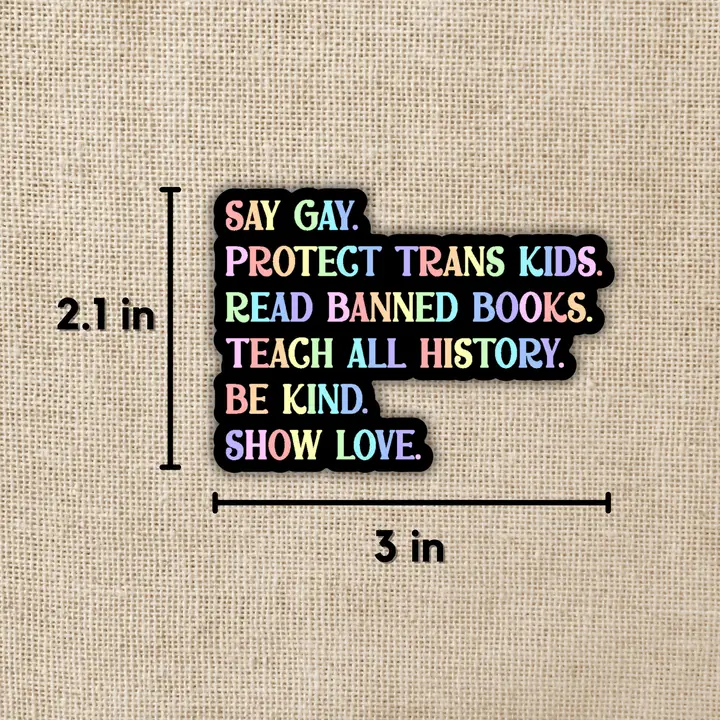 SAY GAY VALUES STICKER - Image 2