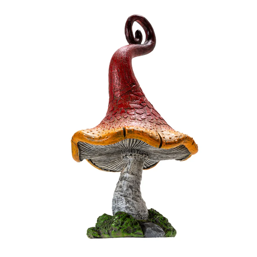 GOBLINCORE BIG MAGIC MUSHROOM STATUE (ORANGE) - Image 2