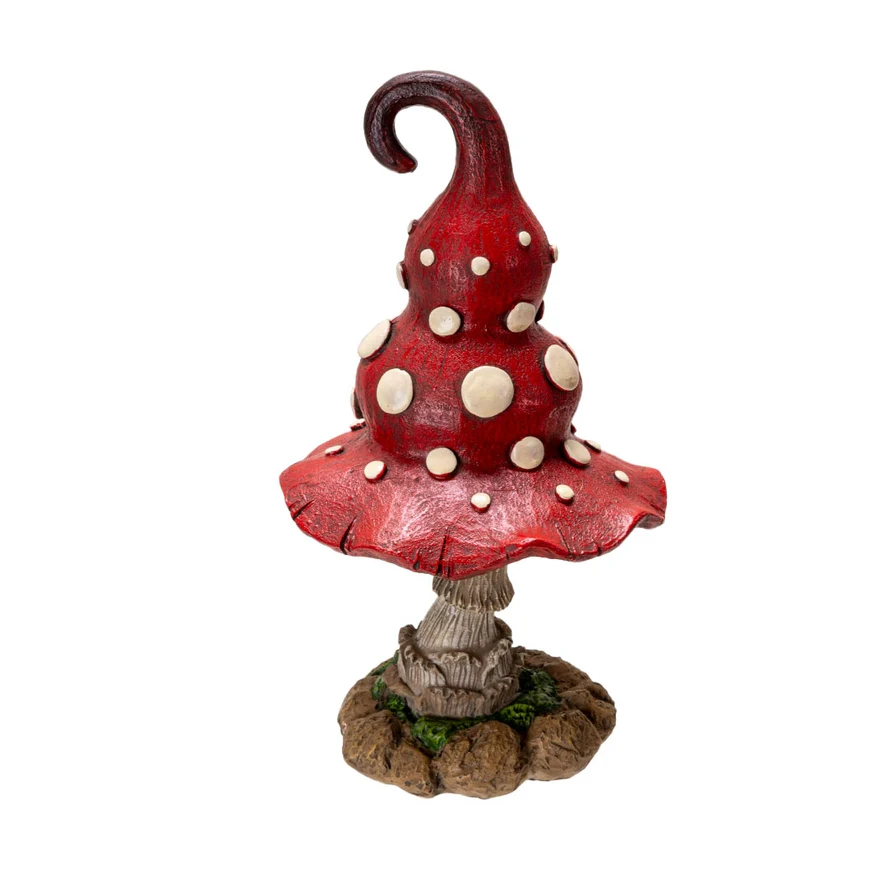 GOBLINCORE BIG MAGIC MUSHROOM STATUE (RED) - Image 2